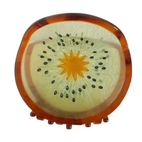 Onregelmatig cirkelvormige azijnzuurfruit kiwi schattige haarklauw voor dames meisje haarclip trendy dagelijks cadeau