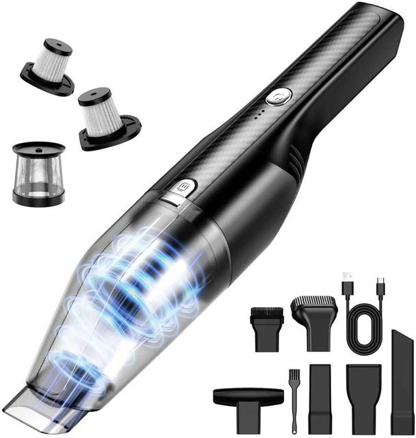 6000mAh Handheld Cordless Vacuum Cleaner 11.1V Strong Suction Portable Car Vacuum Cleaner HEPA Filter Rechargeable Dust Buster