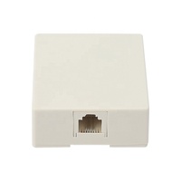 Boîtier de prise téléphonique à montage en surface avec 1 port RJ11 6P2C Keystone Jack