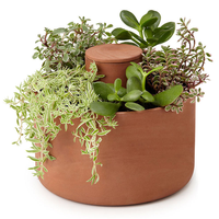 Pots de plantes rustiques faits à la main en terre cuite vintage, écologiques, biodégradables, sculptés à la main, durables, pour la maison, l'intérieur, l'extérieur, le jardin