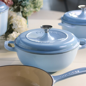 Quleno Gang Đồ Nấu Nướng Men Súp Nồi Đặt Sang Trọng Trung Quốc Thiết Kế Kim Loại Gốm Chậu Chảo Bìa Nắp Nhà Bếp Đồ Nấu Nướng Thả - Product Image 5