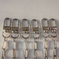 En stock, transfrontalier, porte-clés DIY à breloques goutte d'huile style Instagram, avec chaîne allongée, perles Hama électroplaquées et clip métallique fait main