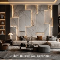 Panel de Pared 3D de PVC Owens King, Tablero Decorativo, Revestimiento de Pared Interior para Sala de Estar, Hotel