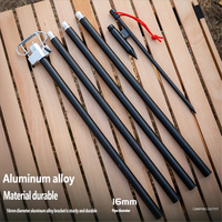 Support de lampe pliable réglable en alliage d'aluminium et de fer, support de lampe portable noir, crochet, support de lampe pliable, support de lampe de camping