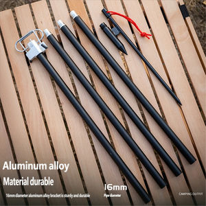 Soporte <span class=keywords><strong>de</strong></span> Lámpara Plegable Ajustable <span class=keywords><strong>de</strong></span> Aleación <span class=keywords><strong>de</strong></span> Aluminio y Hierro, Soporte <span class=keywords><strong>de</strong></span> Lámpara Portátil Negro con Gancho, Soporte <span class=keywords><strong>de</strong></span> Luz Plegable para Camping - Product Image 2