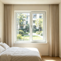 Ventana Abatible y Giratoria de PVC de Múltiples Cámaras, Eficiente Energéticamente, para Balcón de Apartamento Urbano, Antideformación, Personalizable