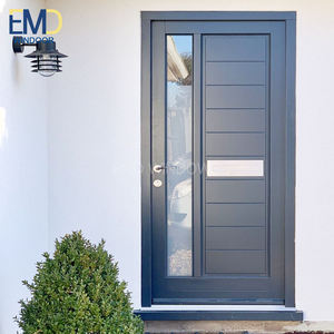 Portes d'entrée françaises modernes en alliage d'aluminium et verre avec isolation thermique pour villas - Product Image 2