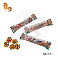 Bonbons gélifiés verts sucrés aux saveurs fruitées assorties en forme de morceaux, qualité alimentaire halal, durée de conservation de 12 mois, pour enfants, marque YK