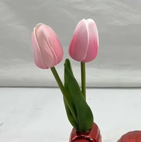 Fleur artificielle Tulipe Bonsaï Décoration d'intérieur Écologique Utilisation en intérieur Noël Pâques Lot multi-pièces Plante créative