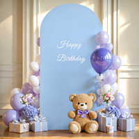 Arche de mariage et ensemble de décoration d'anniversaire 2 pièces, support photo, arche métallique, cadre en fer, Luminaire de célébration GM-016 pour fête d'anniversaire