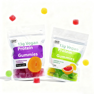 Complément alimentaire en gommes protéinées pour adultes en marque blanche, vente en gros, OEM, gommes protéinées à base de plantes pour stimuler l'énergie - Product Image 2