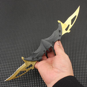 Navaja Plegable de Acero Inoxidable para Adultos, Estilo Batman, para Camping, DIY, Color Titanio Dorado Arcoíris, EDC - Product Image 4