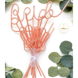 Penis Swirly <span class=keywords><strong>Dick</strong></span> Trinkhalme liefert Dekorationen begünstigt Naughty Crazy Swirly Penis Stroh Roségold Braut Stroh - Product Image 4