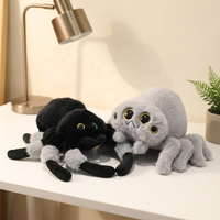 En gros, Peluche araignée Halloween douce et moelleuse, noire et verte, prix pour machine à griffes, OEM