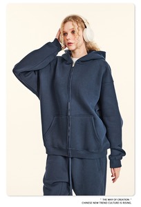 2025 nuovo Logo personalizzato da <span class=keywords><strong>uomo</strong></span> felpe <span class=keywords><strong>con</strong></span> <span class=keywords><strong>cappuccio</strong></span> vuote <span class=keywords><strong>con</strong></span> cerniera da <span class=keywords><strong>uomo</strong></span> Casual in pile invernale calda maglieria oversize cappotti <span class=keywords><strong>con</strong></span> <span class=keywords><strong>cappuccio</strong></span> - Product Image 3