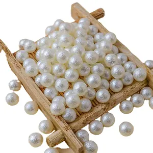 diy珠宝发现圣诞珍珠白色米色派对服装礼服包室内装饰皱纹圆形串珠塑料珍珠