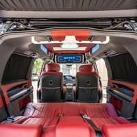 Kit de mise à niveau intérieur Billionaire Edition Vito V250 V-Class W447, sièges aéro en cuir rouge bordeaux, lit pliant, TV au plafond, fabricant