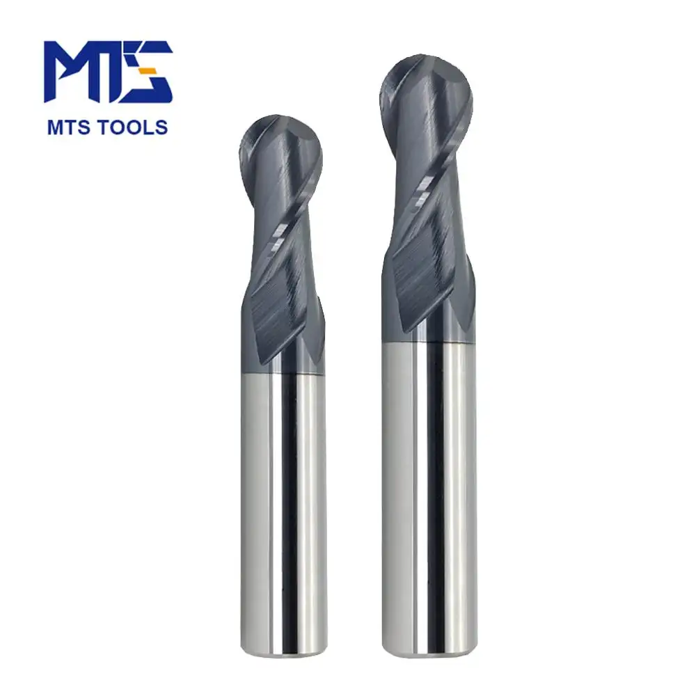 End Mill Cutters HRC45 MTS Manufacturer Carbide Ball Nose End Mill Cnc Milling Ball Endmill Cutter End Mill For Steel