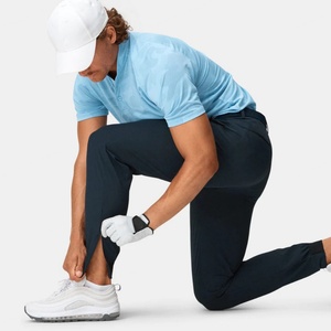 Pantalon de jogging de golf pour jeunes, coupe ajustée, léger, imperméable, anti-UV, avec revers extensibles, kaki, pour temps froid, grandes tailles - Product Image 1