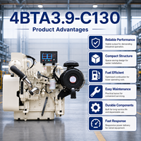 Motor Diésel Cums 4BTA3.9-C130 de 130 HP y 2500 rpm, Refrigerado por Agua, Turboalimentado y Postenfriado, para Excavadoras y Equipos de Construcción