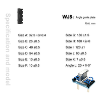 Plaque de guidage inclinée WJ8-7 pour système de fixation de rail WJ-8, norme CN TB/T 3395.5, dalle sans ballast pour voie ferrée à grande vitesse
