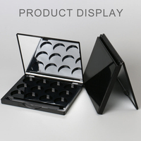 Boîtes vides personnalisées pour palettes de fards à paupières et blushs transparents 9 couleurs, avec logo personnalisé, pour crèmes cosmétiques et outils de maquillage
