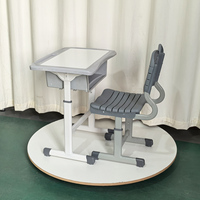 Ensemble table et chaise d'étudiant en plastique ABS, moderne, réglable, pour l'école primaire, fourniture directe, idéal pour appartement