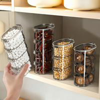 Boîte de rangement pour épices, transparente et empilable, idéale pour organiser les épices dans la cuisine à domicile
