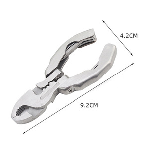Outil multifonction <span class=keywords><strong>9</strong></span>-en-1 de poche, mini-outil portable en acier inoxydable EDC, pinces multifonctions Turtle Back pour homme - Product Image 2