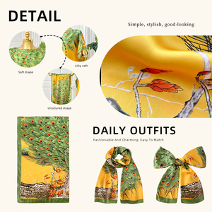 Elegante y Divertido Estampado de Pavo Real en una Túnica Larga para Mujer de Asia Occidental con Diseño Holgado, Versátil para Uso Diario en Todas las Temporadas - Product Image 5