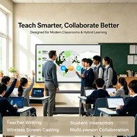 Интерактивная доска AI Smart Board 65/75/86 дюймов с ОС Android/Windows, 4K, для образования, со встроенным программным обеспечением EDLA
