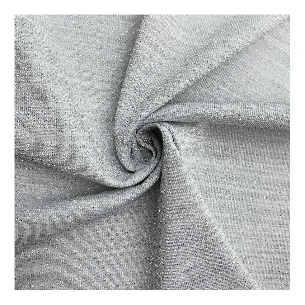 Tessuto jacquard lurex tessuto argento metallizzato per costumi da bagno bikini sport tessuto elasticizzato a 4 vie elasticizzato