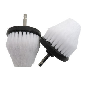 Cepillos de Limpieza Cónicos Blancos de 2.5 Pulgadas, Cabezal de Cepillo Eléctrico Cónico con Vástago de 6.35 mm para Limpieza del Hogar y del Automóvil - Product Image 1