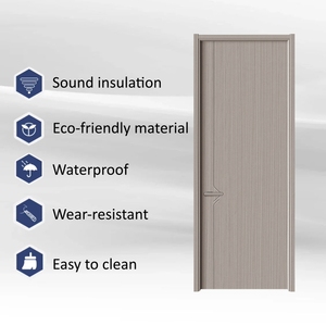 Puertas Interiores de Madera Natural Tratada Térmicamente, Recién Promocionadas, con Aislamiento Acústico y Acabado Antirayaduras para Baño, Hospital y Apartamento - Product Image 5