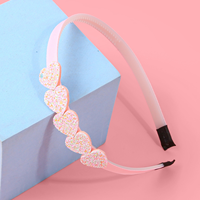 Nouveau bandeau en sequins en forme de cœur pour la Saint-Valentin, bandeau en forme de cœur tendance et créatif pour la fête de la Saint-Valentin, accessoires pour cheveux