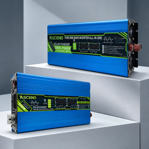 เครื่องแปลงไฟฟ้าพลังงานแสงอาทิตย์แบบเชื่อมต่อระบบกริด ASCEND Series Pure Sine Wave พร้อมตัวควบคุม MPPT 12V เป็น 220V AC 1000W/1500W เฟสเดียว รุ่น SNS-1000AL+MPPT, SNS-150 - Product Image 1