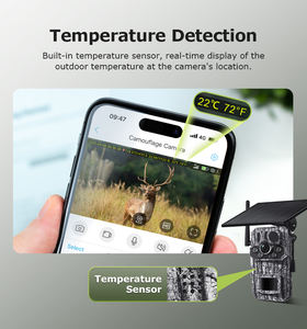 Caméra solaire Ubox <span class=keywords><strong>Pro</strong></span> 3MPHD 4G avec caméra de chasse GPS 3/1, reconnaissance animale par IA, détection de température, caméra de réseau camouflage - Product Image 4