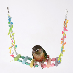 Macaron perroquet jouets balançoire oiseau jouets mignon mâcher oiseau jouets oiseaux Cages accessoires - Product Image 1