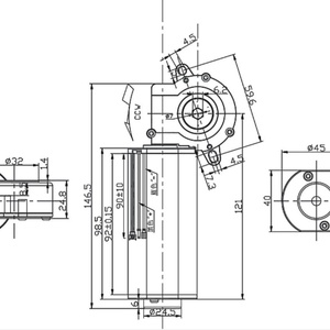 <b>Electric</b> <b>Table</b> Lift Motor 45mm 12V 50W Permanent Magnet DC Gear Motor High Torque & Low Noise - Product Image 4