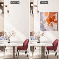 Tableaux Muraux Carrés de Luxe Faits Main, Art Abstrait Texturé sur Toile, Vente en Gros, Grands Tableaux Encadrés Prêts à Accrocher et Objets d'Art Mural