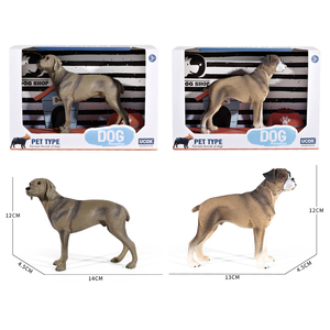 Fábrica al por mayor realista 8 pulgadas pintura de colores perro juguetes altamente simulación PVC plástico Animal modelo - Product Image 6