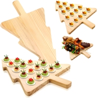 Support à gâteau en bois moderne et durable en forme de sapin de Noël, étagère de rangement et présentoir pour desserts et collations de fête, décoration de fête