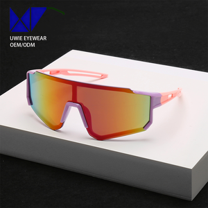 Gafas de Sol Deportivas de Lujo con Montura Completa, Tamaño 80-20-127, Protección UV400, Ligeras, Duraderas, de Alta Calidad, Ajuste Cómodo, Polarizadas, Rojas - Product Image 1