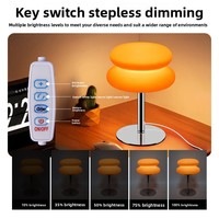 Lampe de chevet créative en fer style nordique Bauhaus, design moderne et ancien, avec prise USB et variateur d'intensité, veilleuse