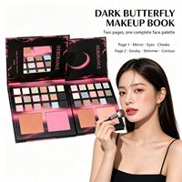 Palette de maquillage multi-couches style livre pour fards à paupières et blush, étui rigide, OEM ODM, approvisionnement en gros, personnalisation par dessin, personnalisation par échantillon
