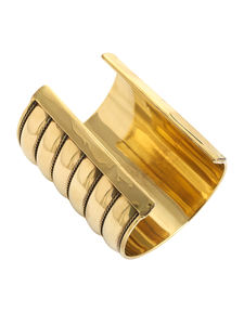 กำไลข้อมือทองชุบแฟชั่นสำหรับผู้หญิง ปรับขนาดได้ ดีไซน์หรูหรา เหมาะสำหรับงานปาร์ตี้ - Product Image 4