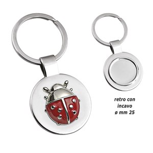 Llavero Portamonedas Red Ladybird de Aleación Metálica de Moda con Impresión UV y Logotipo Personalizado, Material de Aleación de Zinc - Product Image 2