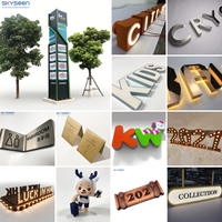 SKYSEEN vente en gros marketing personnalisé Led signe or métal reine rétro-éclairé signe artistique lettre décor pour magasin de luxe et salon