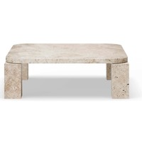 Meubles de maison de style nordique, table basse carrée, tables basses modernes en travertin beige pour salon, chambre à coucher, luxe