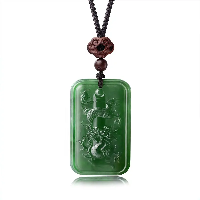 HMOIS Jade Jewelry Wholesale Real Dragon Jade Jewelry Green Jade Pendants for Women